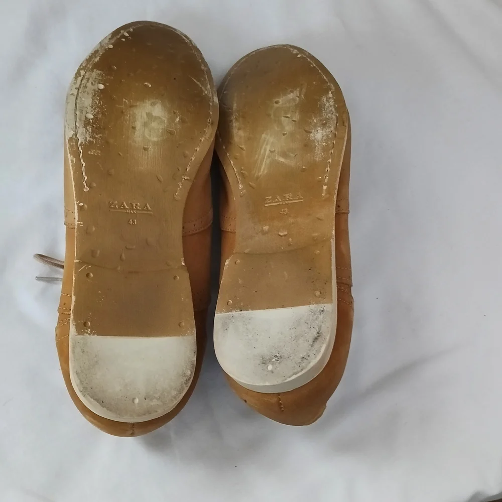 Zara Oxford Brogue Shoes Men 43 (9.5/ 10) Light Brown Versatile Preppy Academia